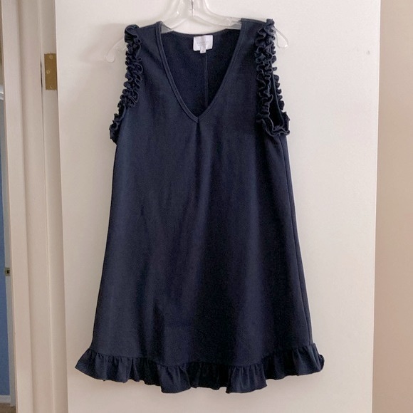 Sundays Navy Ruffle Dress - Picture 4 of 7